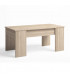 Mesa centro elevable ON KIT naturale