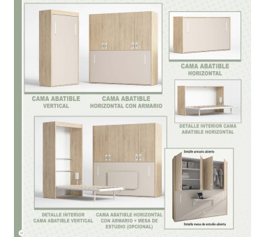 Detalle camas abatibles