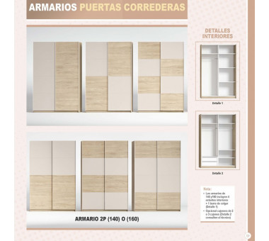 Detalle armarios puertas correderas